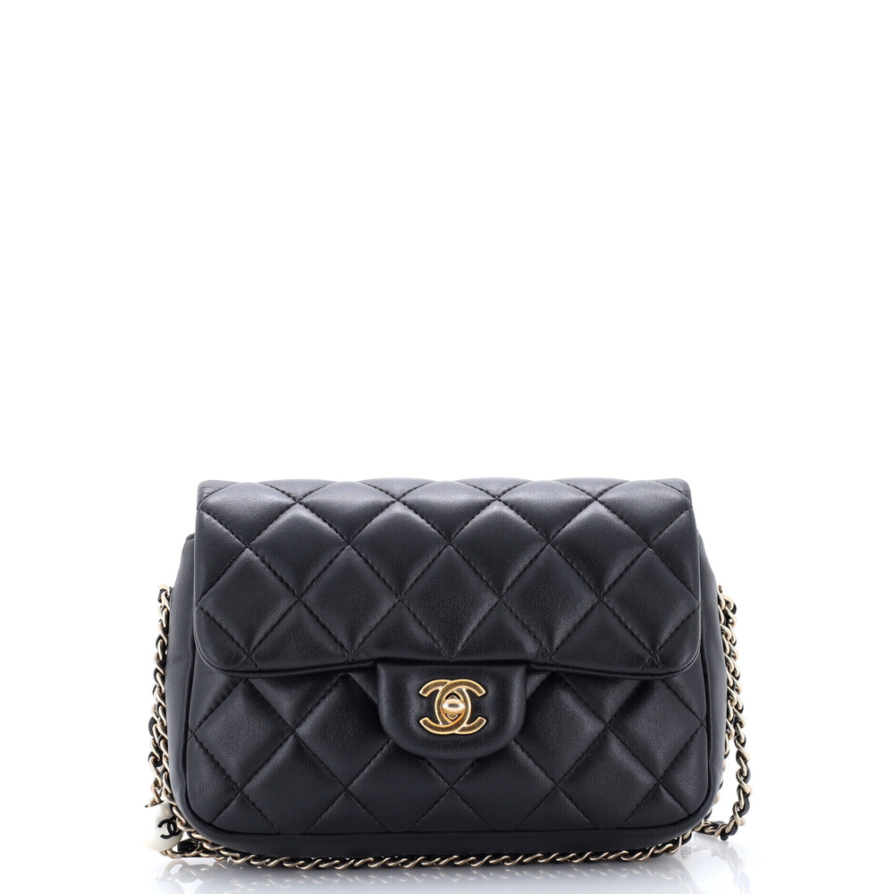 Chanel Small Single Chain Around Flap Bag Quilted Lambskin